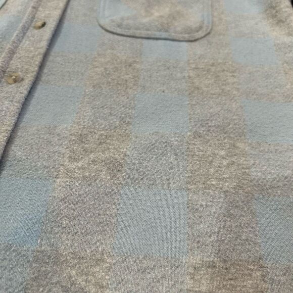 Beach Lunch Lounge Women’s Large Blue Gray Long Sleeve Button Down Shirt - Picture 3 of 7